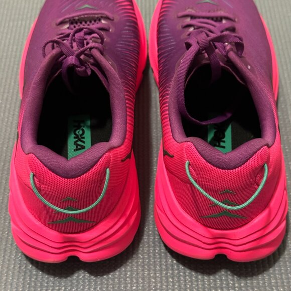 Hoka | Women's ‘Beautyberry’ Purple/Pink Rincon 3 Lace Up Running Shoes, sz 8.5W - Picture 3 of 10